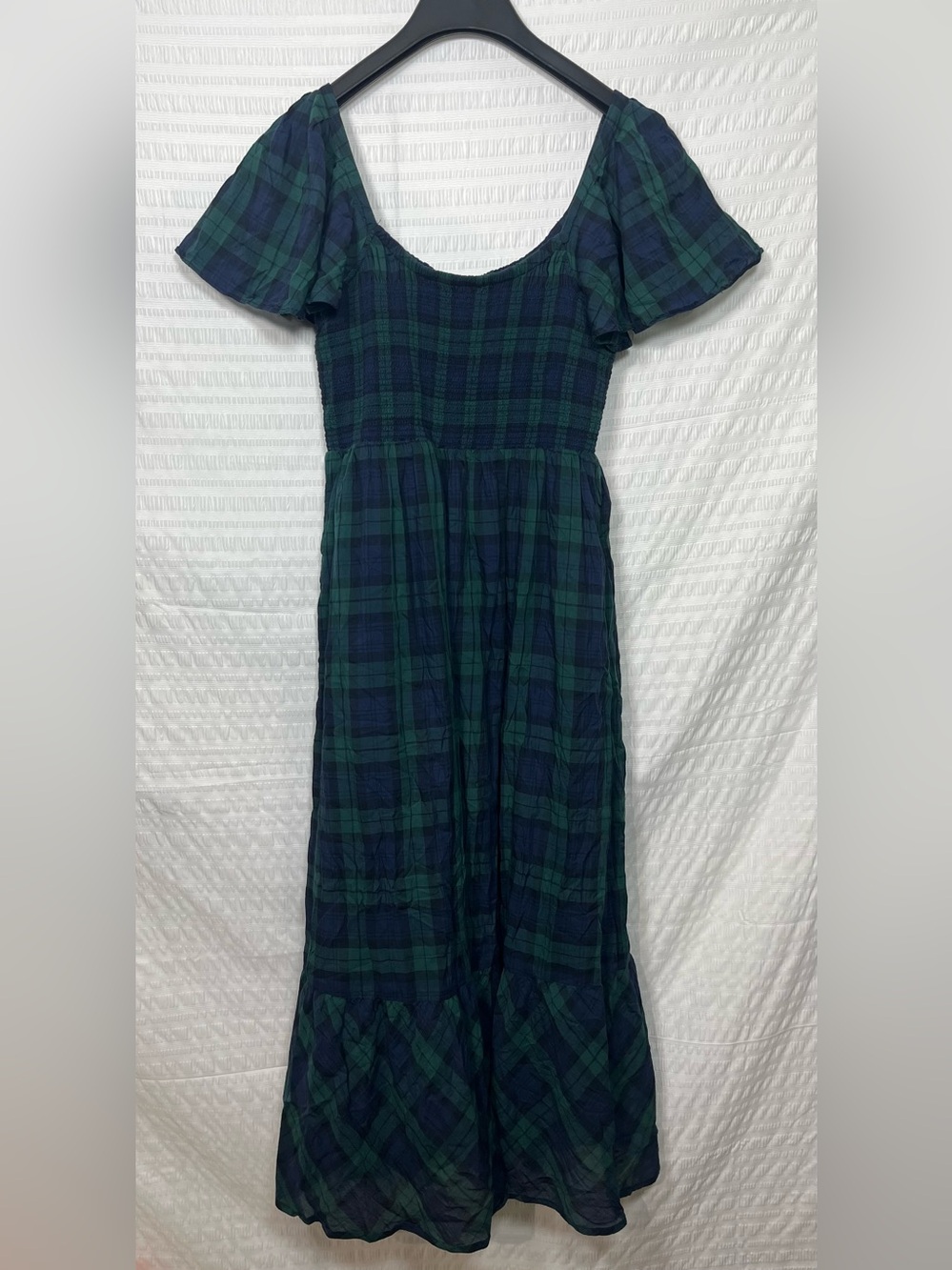 Vineyard Vines Plaid Flutter Sleeve Maxi Dress size Small - Picture 2 of 11